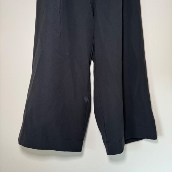 Lululemon Pants Women's Size 6 Black Noir Crop Waist Tie Flowy Office - Picture 6 of 9
